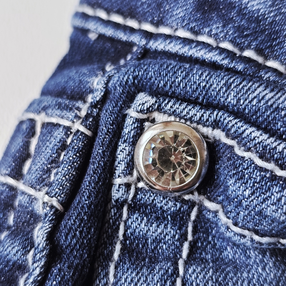 Stella in Dreams Bootcut Jeans 11/30 Mid Rise Embellished Western Y2K Bling - Picture 3 of 16